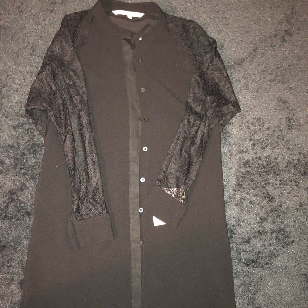 Black shirt dress